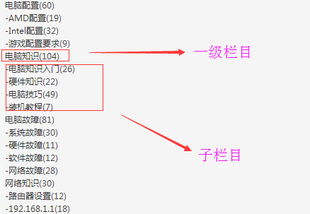 帝国cms php实现无限级导航代码